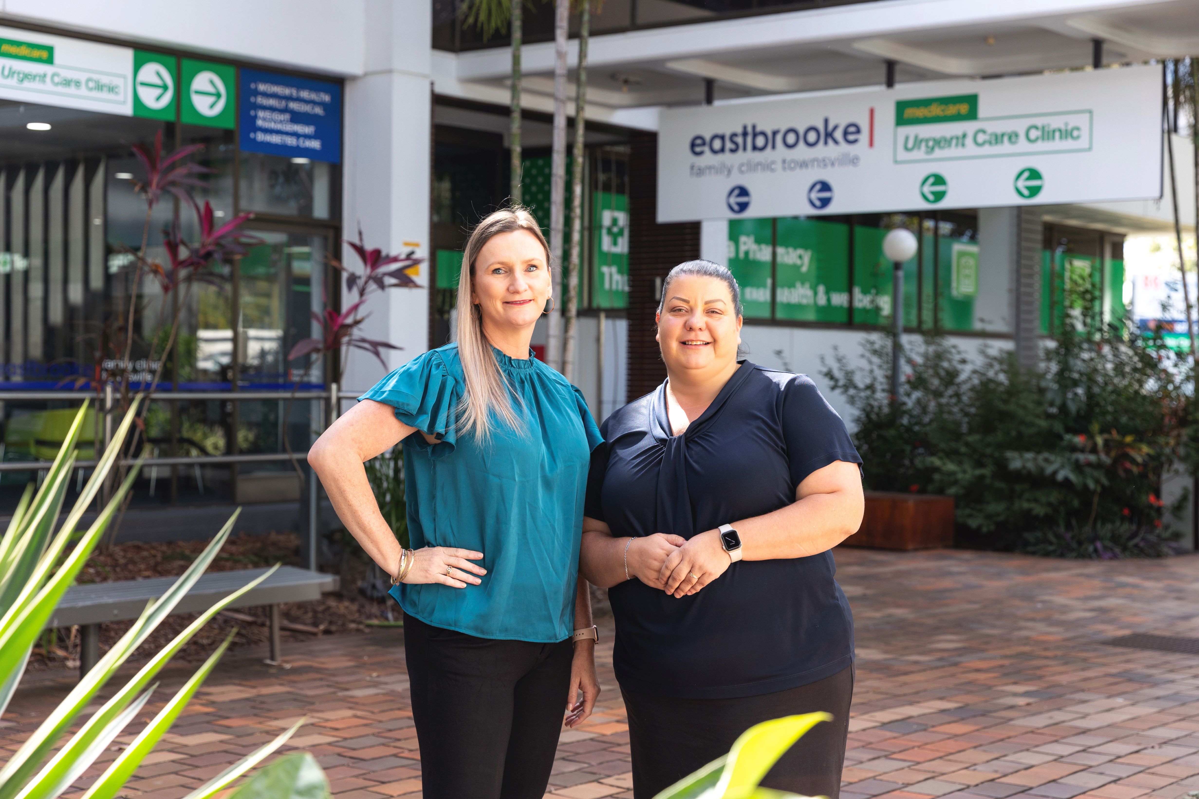 Townsville Medicare UCC Project Lead and Registered Nurse Kristie Wyeth and Practice Manager Megan Turner.