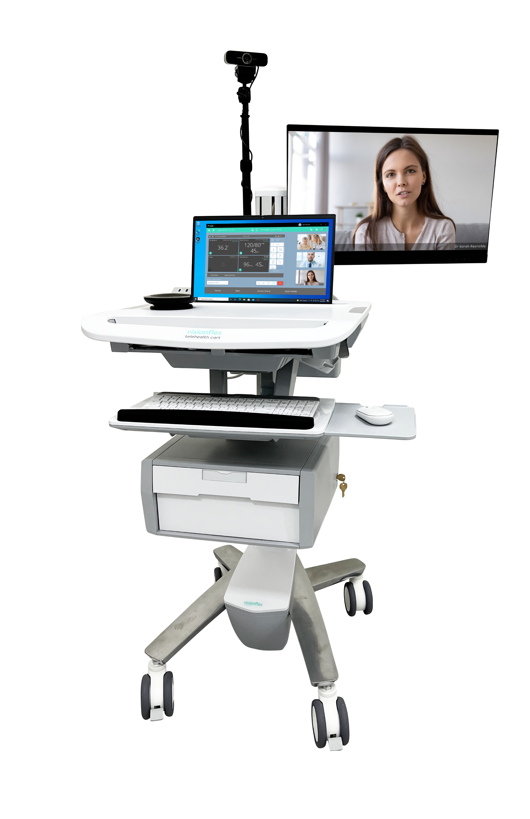 The telehealth carts make it possible for residents to have a consultation with their GP from the comfort of their homes
