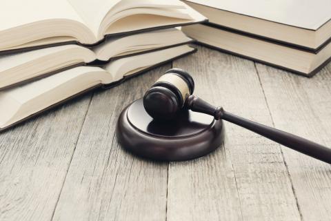 Court gavel and books_legal imagery