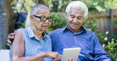 Aboriginal elderly couple