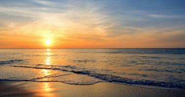 Mental health - sunset on beach