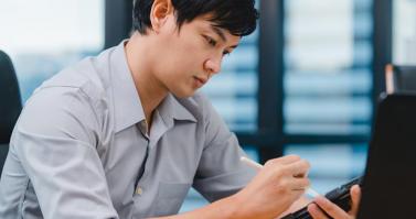 Man using tablet - digital health