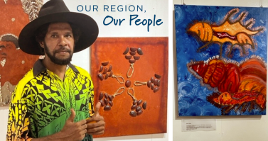 Cape York artist Sabu Wailu has reconnected with his culture through his art, which he is now selling after entering the NPA Art Exhibition earlier this year.