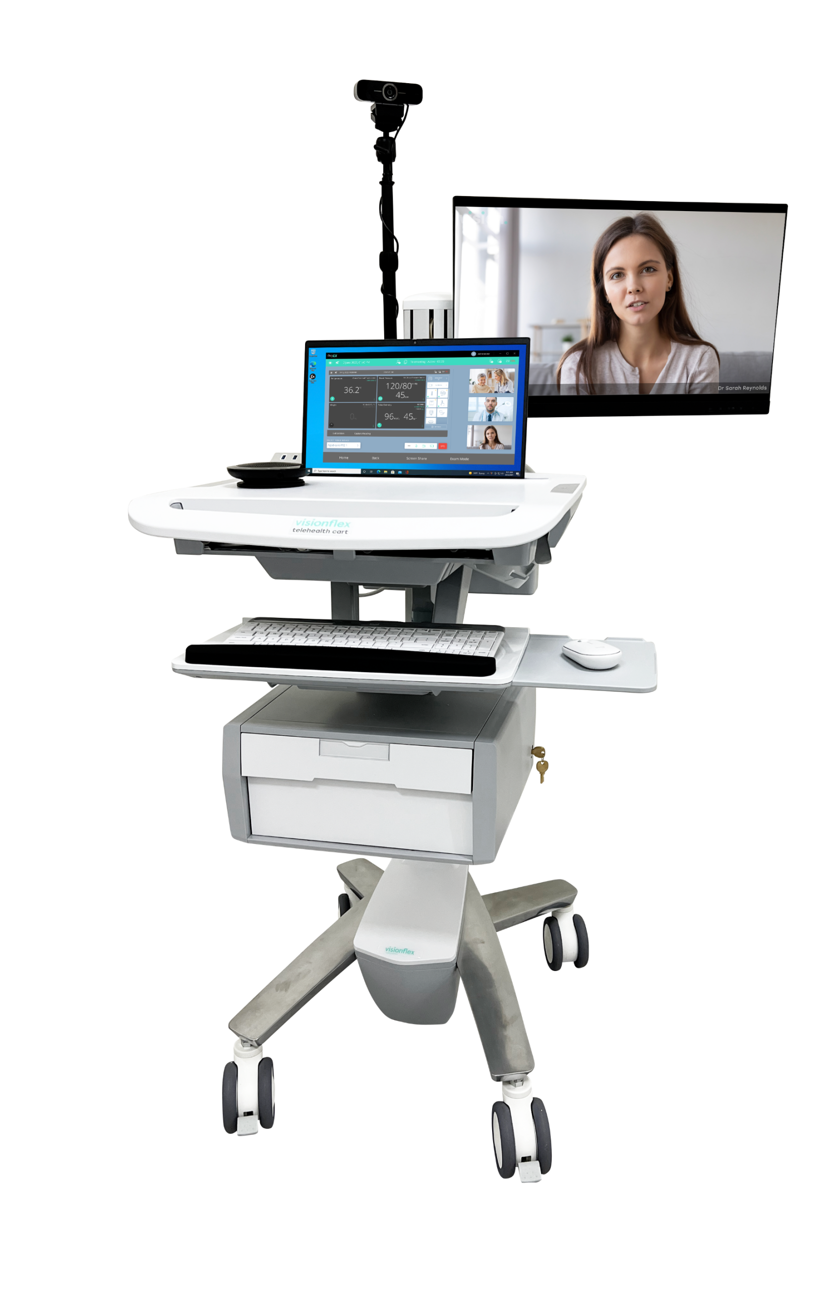 The telehealth carts make it possible for residents to have a consultation with their GP from the comfort of their homes