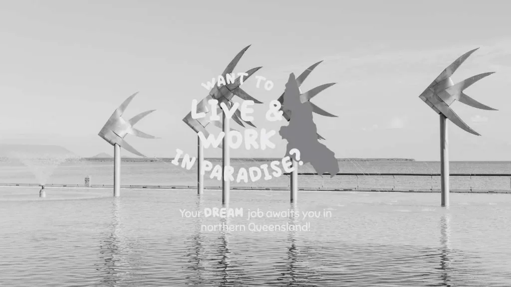 Live and work in paradise logo in Cairns